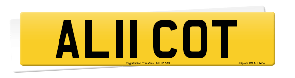 Registration number AL11 COT